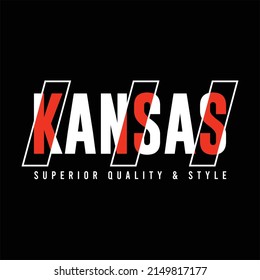 illustration vector graphic of lettering typography kansas superior quality and style design perfect for tshirt apparel and background print logo