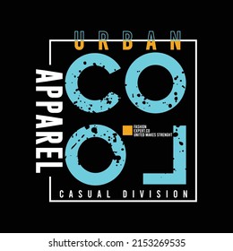 illustration vector graphic of lettering typography cool urban apparel design perfect for tshirt apparel and background print logo