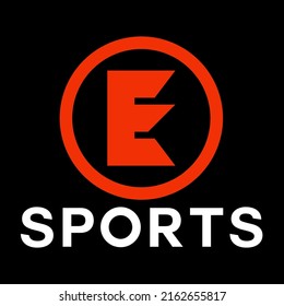 illustration vector graphic of lettering typography e sports logo design apparel and background