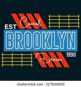 Illustration Vector Graphic Of Lettering Typography Brooklyn Design Apparel And Background Print Logo