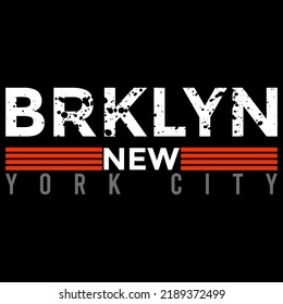 Illustration Vector Graphic Of Lettering Typography Brooklyn New York City Design Tshirt Apparel And Background Print Logo