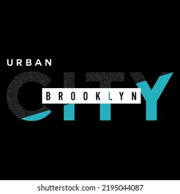 illustration vector graphic of lettering typography urban city brooklyn design tshirt apparel and background print logo