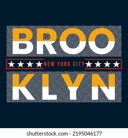 Illustration Vector Graphic Of Lettering Typography Brooklyn New York City Design Tshirt Apparel And Background Print Logo