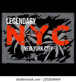 illustration vector graphic of lettering typography new york city design tshirt apparel and background print logo