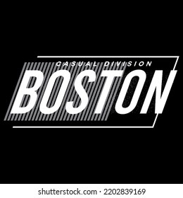illustration vector graphic of lettering typography boston design tshirt apparel and background print logo