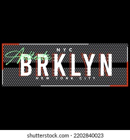 illustration vector graphic of lettering typography brooklyn design tshirt apparel and background print logo