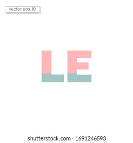Illustration vector graphic letters L and E logo, initials LE or EL Perfect for company logos, web brands etc.