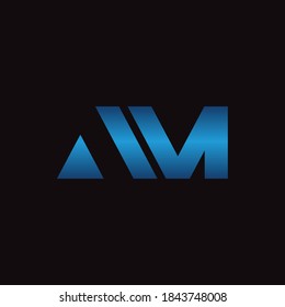 Illustration vector graphic of the letters A and M for the logo design of the company.