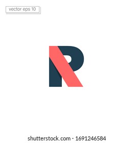 Illustration vector graphic letters PR initials logo Perfect for company logos, web brands etc.