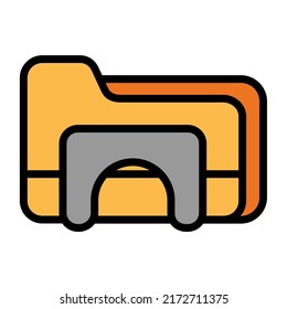 Illustration Vector Graphic of library folders, files icon