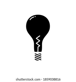 Illustration vector graphic of light bulb icon. Concept flat design. Perfect for icon, poster, banner, web, label, sign, symbol, card, template, password, private, etc.