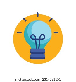 Illustration vector graphic of the Light Bulb. Light Bulb flat style is isolated on white background. The illustration is suitable for web landing pages, stickers, etc.