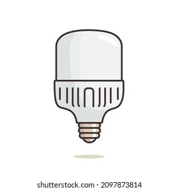 Gráfico vectorial de ilustración de Lightbulb. Un estilo minimalista luminoso aislado en un fondo blanco.