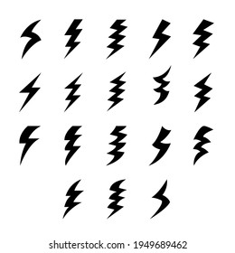 Ilustración Gráfico vectorial del icono de relámpago