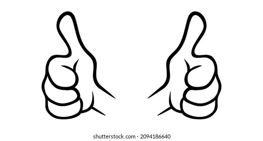 Ilustración vectorial gráfico de un icono similar. Logo de Thumbs up. Logotipos como. Color blanco y negro. Fondo transparente
