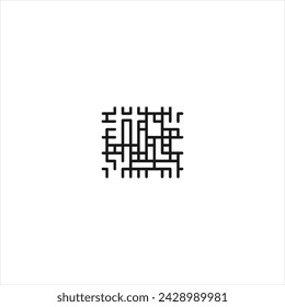 Illustration vector graphic of line abstract icon, white background