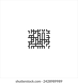 Ilustración vector gráfico de línea abstracta icono, fondo blanco