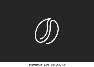 Illustration Vector Graphic Of Line Art Coffee Bean. Good For Modern Coffee Shop Logo