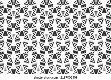 Ilustración vectorial gráfico del patrón geométrico de onda de arte de línea. Bien hecho para tela, textil, impresión, papel pintado, fondo de escritorio, decoración