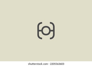Illustration vector graphic of line art minimalist camera. Good for logo.