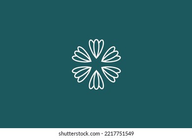 Illustration vector graphic of line art flower. Good for logo