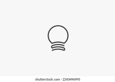 Illustration vector graphic of line art lamp bulb minimalist. Good for icon, symbol or logo