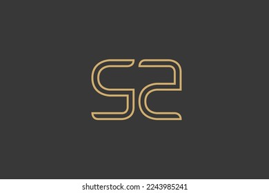 Illustration vector graphic of line art letter Ga or number 52. Good for symbol or logo