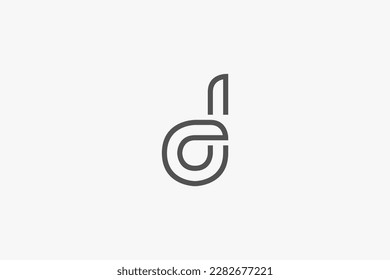 Ilustración vectorial gráfico de la letra d del arte de línea. Bueno para el logotipo