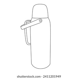 illustration vector graphic Line art for Thermos icon