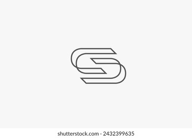 Ilustración vector gráfico de la letra de arte de línea S. Bueno para el logotipo