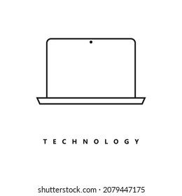 Illustration Vector Graphic of Line Laptop Logo. Perfect to use for Technology Company