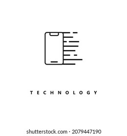 Illustration Vector Graphic of Line Smart Phone Logo. Perfect to use for Technology Company