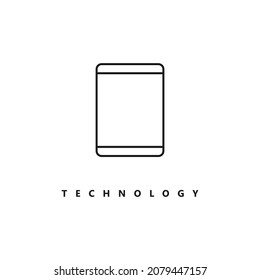 Illustration Vector Graphic of Line Tablet Logo. Perfect to use for Technology Company