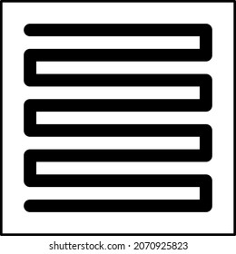 Illustration vector graphic of line zig zag, or maze. Good for icon. Perfect for logo. Good for ornament