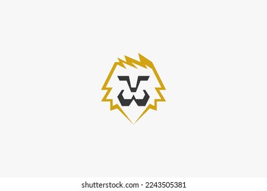 Illustration vector graphic of lion face. Good for logo