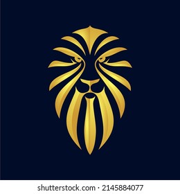 Illustration vector graphic for Lion head elegant logo