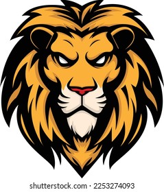  illustration vector graphic of lion head mascot good for logo sport ,t-shirt ,logo