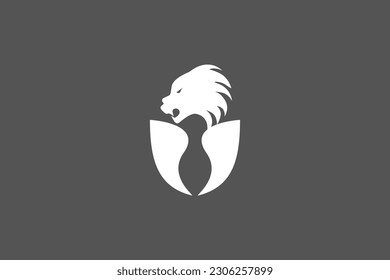 Illustration vector graphic of lion head emblem. Good for logo