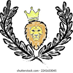 Gráfico vectorial de ilustración del rey león. Bien por los niños