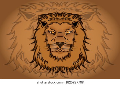 illustration vector graphic of lion, perfect for logo / emblem