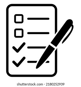 Illustration Vector Graphic of list, checklist icon. Black color