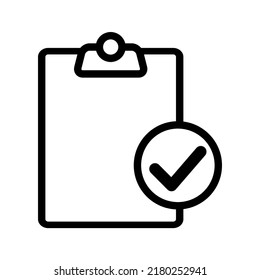 Illustration Vector Graphic of list, checklist icon. Black color