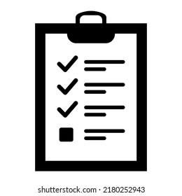 Illustration Vector Graphic of list, checklist icon. Black color