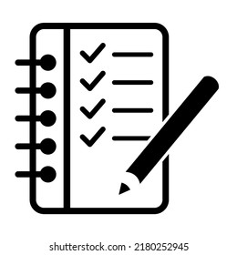 Illustration Vector Graphic of list, checklist icon. Black color