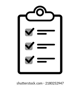 Illustration Vector Graphic of list, checklist icon. Black color
