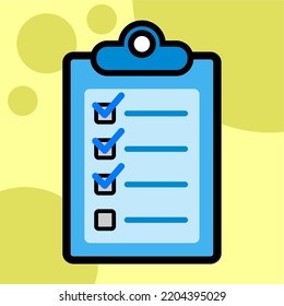 Illustration Vector Graphic of list, checklist icon