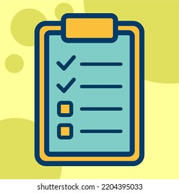 Vektorgrafik der Liste, Symbol der Checkliste