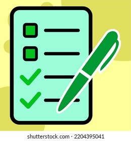 Illustration Vector Graphic of list, checklist icon