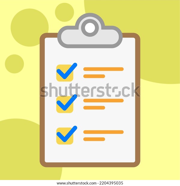 Illustration Vector Graphic List Checklist Icon Stock Vector (Royalty ...