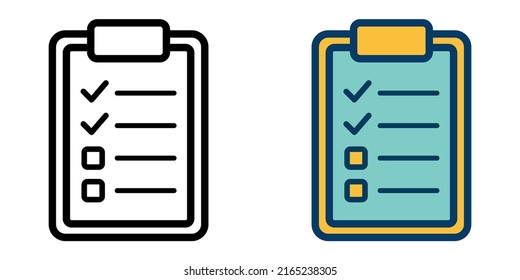 Ilustración Vector Gráfico del icono de lista, icono de lista de verificación